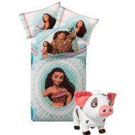 Moana Disney MOANA 7pc Full Size Bedding ~ Twin/Full Quilt, Pillow Sham, Full Sheet Set + PUA Pillow Buddy!