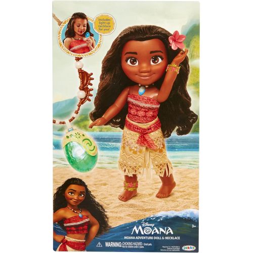 디즈니 Disney Moana Adventure With Magical Seashell Necklace Doll