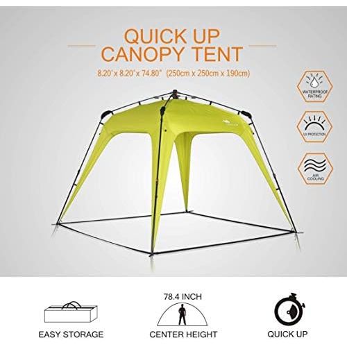  Mobihome Beach Canopy Sun Shelters Shade Tent Pop Up 8.2 X 8.2 - Instant Portable Sports Cabana Umbrella, Easy Set-up and Take Down, with Sun Protection and One Shade Wall Included