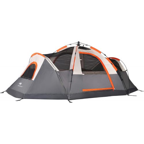  Mobihome 6 Person Tent Family Camping Quick Setup, Instant Extended Pop Up Dome Tents Outdoor, with Water-Resistant Rainfly and Mesh Roofs & Door & Windows - 13.5 x 7