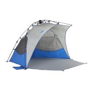 Mobihome Beach Tent Sun Shelter Instant Quick Up, Sand & Surf Beach Tents Umbrella & Canopy Easy Setup for Outdoor Camping Fishing, Portable Shade - Extended Zippered Porch Include