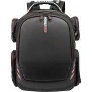 Mobile Edge Core Gaming 17-18 Inch Laptop Backpack, Molded Front Panel, Ext USB3.0 Quick-Charge Port, Built-in Charge Cable, Black wRed MECGBP1