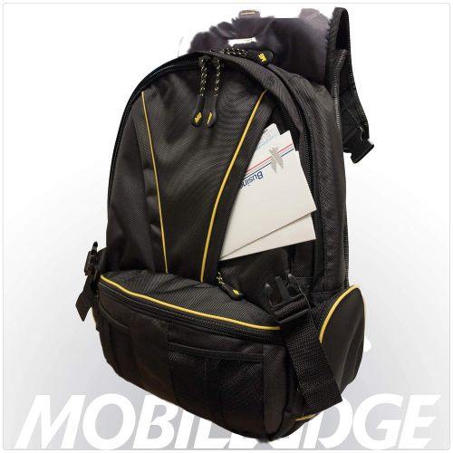  Mobile Edge Black w/Silver Trim Premium Large Size 17.3 inch PCs Laptop Backpack Cool-Mesh Ventilated Back Panel, SafetyCell Protection, Men, Women, Business, Student MEBPP1