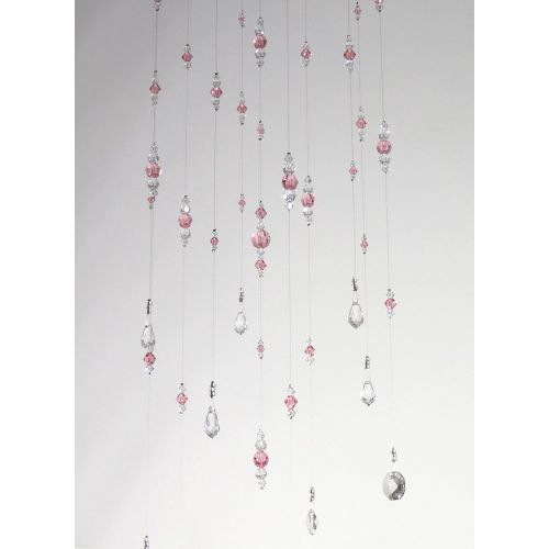  MobileSuncatchers Small Light Pink Baby Girl Room Idea Swarovski Crystal Chandelier Mobile Suncatcher Nursery Decoration Sparkle Babyshower Gift Bling