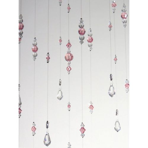  MobileSuncatchers Small Light Pink Baby Girl Room Idea Swarovski Crystal Chandelier Mobile Suncatcher Nursery Decoration Sparkle Babyshower Gift Bling