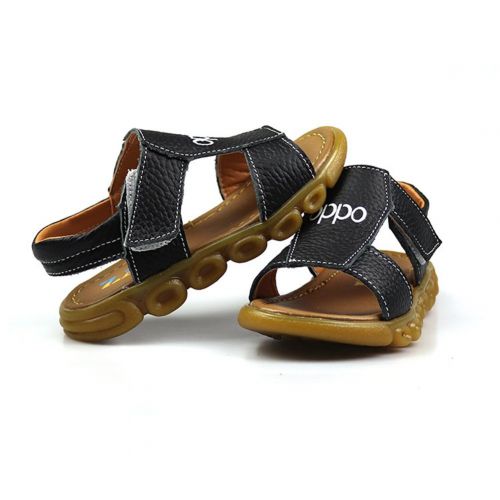  Mobnau Toddler Little Kids Leather Anti-Skid Sandals for Boys