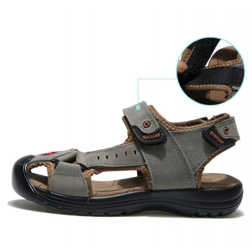  Mobnau Little Big Kid Leather Outdoor Boys Hiking Sandals