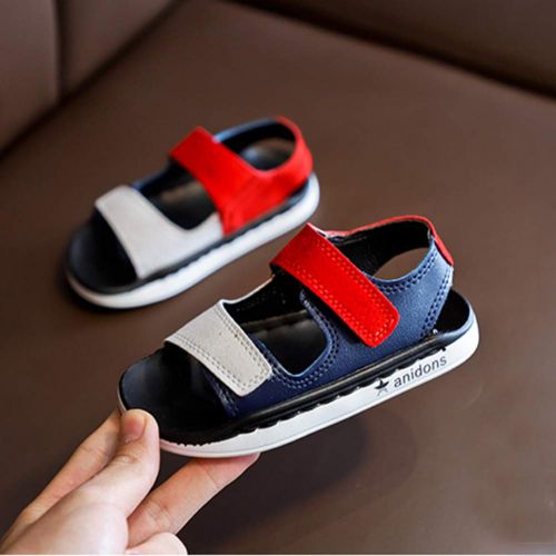  Mobnau Leather Open Toe Outdoor Athletic Beach Sandals for Boys