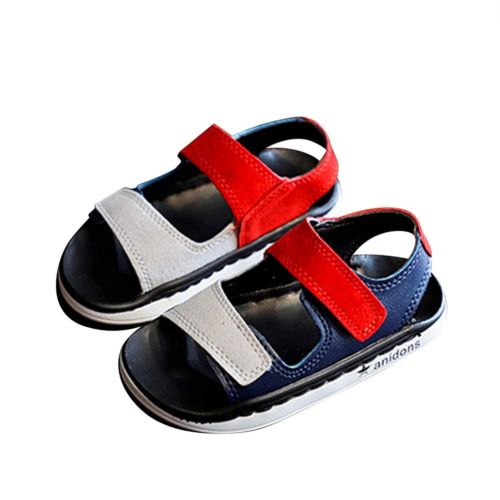  Mobnau Leather Open Toe Outdoor Athletic Beach Sandals for Boys