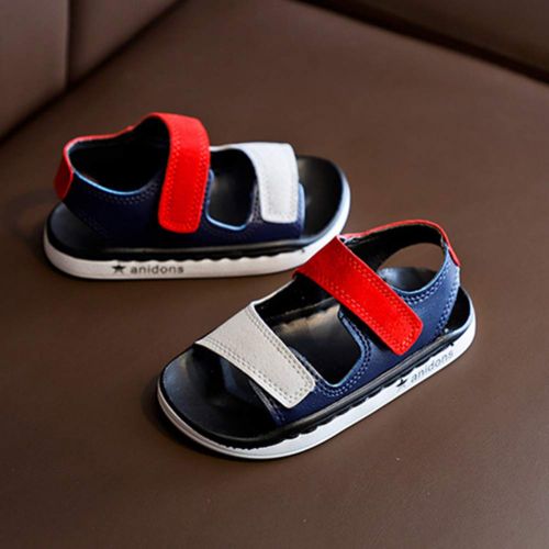  Mobnau Leather Open Toe Outdoor Athletic Beach Sandals for Boys