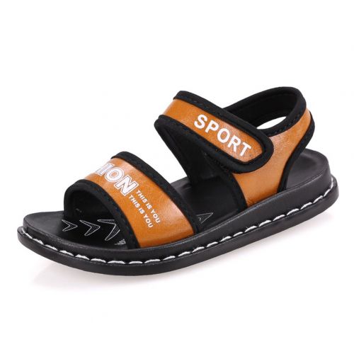  Mobnau Leather Cool Walking Beach Boys Sandals for Kids