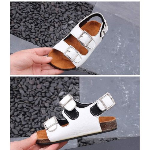  Mobnau Anti-Skid Summer Leather Toddler Sandals for Kids Boys Sandles