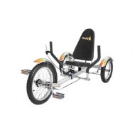 Mobo MOBO Cruiser Triton Liegefahrrad Dreirad - Liegerad Silber | Liegedreirad mit patentiertem Lenkmechanismus und verstellbarem Rahmen | Altersempfehlung: 7+