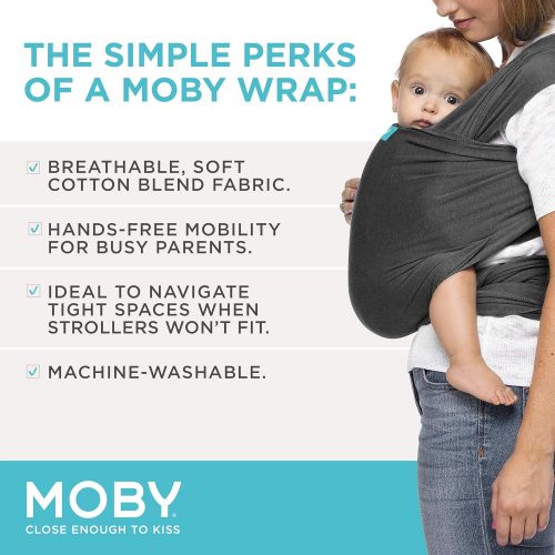  Moby Wrap Baby Carrier | Evolution | Baby Wrap Carrier for Newborns & Infants | #1 Baby Wrap | Baby Gift | Keeps Baby Safe & Secure | Adjustable for All Body Types | Perfect for Mo