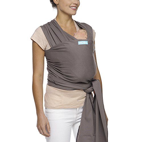  [아마존베스트]MOBY Moby Classic Baby Wrap (Slate) - Baby Wearing Wrap for Parents On The Go - Baby Wrap Carrier for...