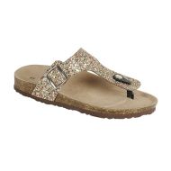 Moca Womans Glitter Thong Sandals with Side Buckle