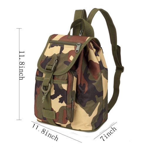  Mochila Military Camo Small Backpacks Drawstring Water Resistant Bags for Womens and Mens 10L