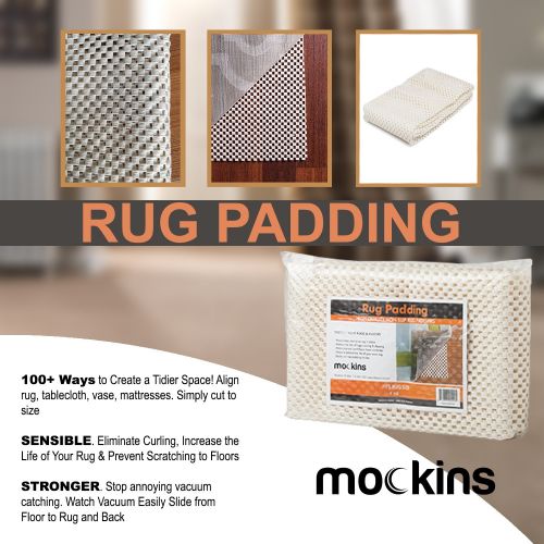  Mockins Premium Grip and Non Slip Rug Pad 5 x 7 ft Area Rug Pad Keeps Your Area Rugs Protected and in Place On Any Hard Floors Or Hard Surfaces …