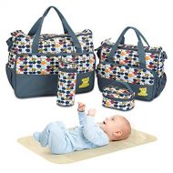 Moclever 5PCS Diaper Bag Tote Set - Baby Bags for Mom