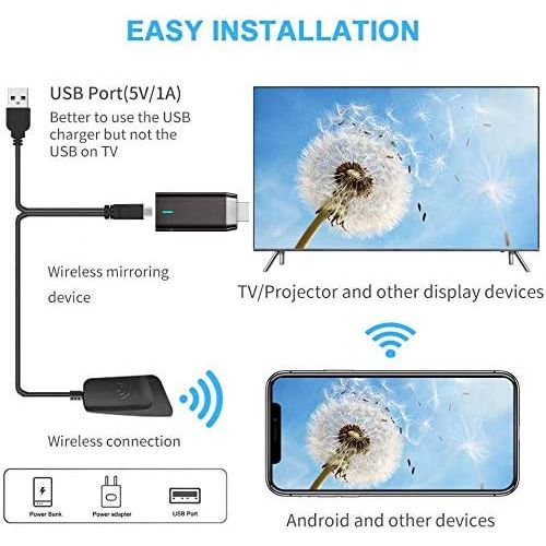  [아마존베스트]Mocoe Wireless Display Adapter Dongle, 5G/2.4G HDMI Display Adapter Receiver, 4K& Dual Band&1080P Wireless WiFi Adapter Miracast Mirroring Screen, for Smartphones Laptops to HDTV Project