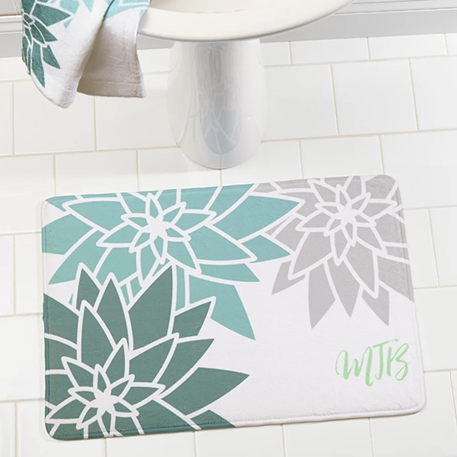  Mod Floral Memory Foam Bath Mat