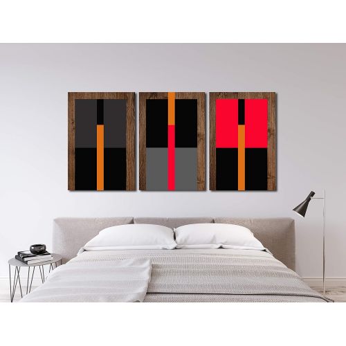  Mod Wood Art 3 Panel Mod Spectra by ModWoodArt - Wood Wall Art, Metal Wall Art, Modern Wall Art, Wall Decor, Modern Painting, Panel Art