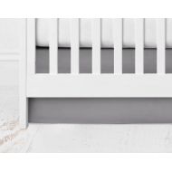 ModFox Grey Straight Crib Skirt - Kona Cotton - Grey Crib Skirt - Grey Crib Bedding - Grey Baby Bedding - Neutral Crib Skirt