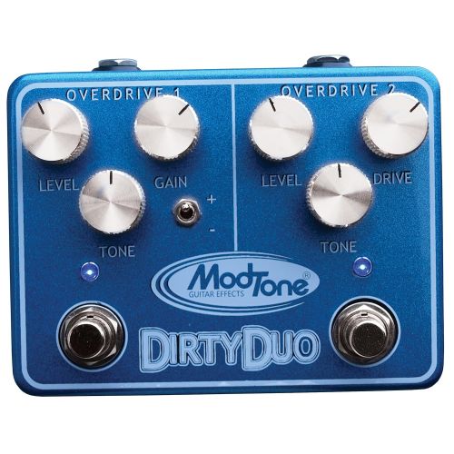  ModTone Guitar Effects MT-DUO Dirty Duo Dual Overdrive and Distortion Guitar Effects Pedal