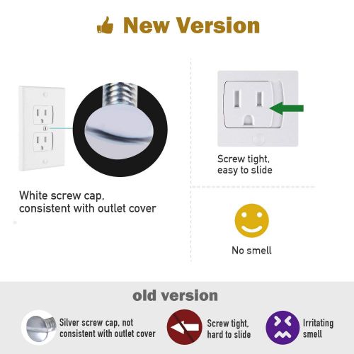  [아마존베스트]ModaBebis Universal Self-Closing Electrical Outlet Covers,Extra Safe Retardant Child Safety Guards Socket Plugs Protector, BPA Free, Hardware Included