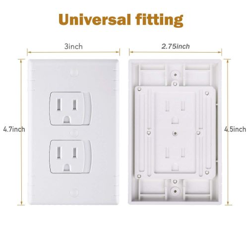  [아마존베스트]ModaBebis Baby Outlet Covers, Universal Self-Closing Electrical Outlet Cover, Extra Safe Child Safety Guards Wall...