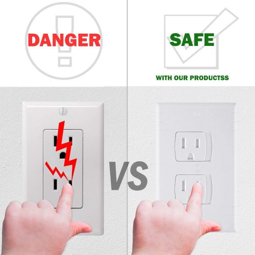  [아마존베스트]ModaBebis Baby Outlet Covers, Universal Self-Closing Electrical Outlet Cover, Extra Safe Child Safety Guards Wall...