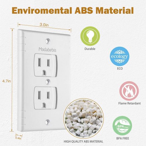  [아마존베스트]ModaBebis Baby Outlet Covers, Universal Self-Closing Electrical Outlet Cover, Extra Safe Child Safety Guards Wall...