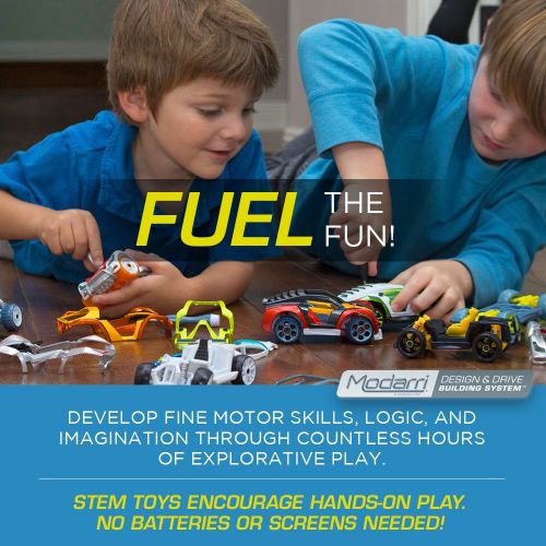  Modarri Super Value Bundle  6 Toy Cars, 3 Body Packs, 3 Wheel Packs, 1 Case  Billions of car Designs  Building Toy Cars - Make Model car Designs for Kids Construction Toys