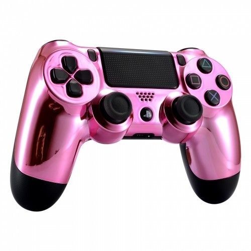  ModdedZone Chrome Pink PS4 PRO Custom UN-MODDED Controller Exclusive Unique Design CUH-ZCT2U