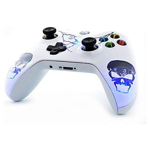  ModdedZone Skulls White Xbox One S Rapid Fire Custom Modded Controller 40 Mods for All Major Shooter Games, Auto Aim, Quick Scope, Auto Run, Sniper Breath, Jump Shot, Active Reload & More (wi