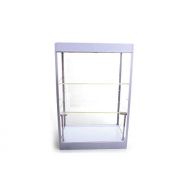 ModelToyCars Large LED Lighted Display Case 2 Adjustable Shelves, White 9927MW - Display Case Diecast Cars