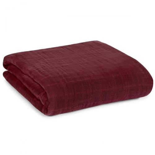  Modern Burlap Organic Cotton Organic Cotton Muslin Swaddle - Maroon