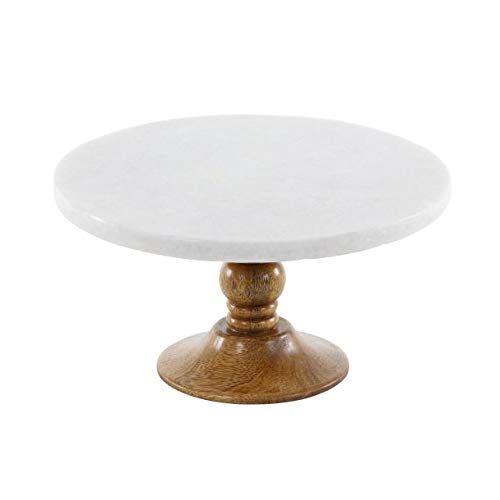  Modern Decor Wood Marble Cake Stand 10 W, 5 H 94520 by