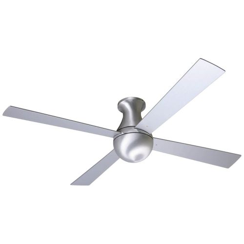  52 Modern Fan Aluminum Finish Ball Hugger Ceiling Fan