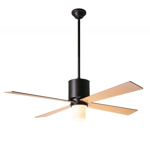  Modern Fan Company Lapa 50 Dark Bronze w Maple Blades 17.5W LED Ceiling Fan with Wall Control