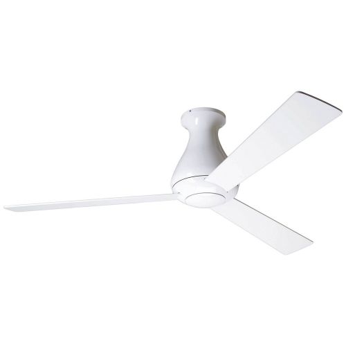  52 Modern Fan Altus Gloss White Hugger Ceiling Fan