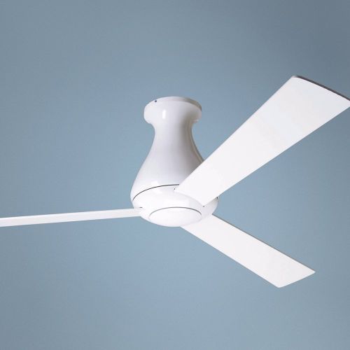  52 Modern Fan Altus Gloss White Hugger Ceiling Fan