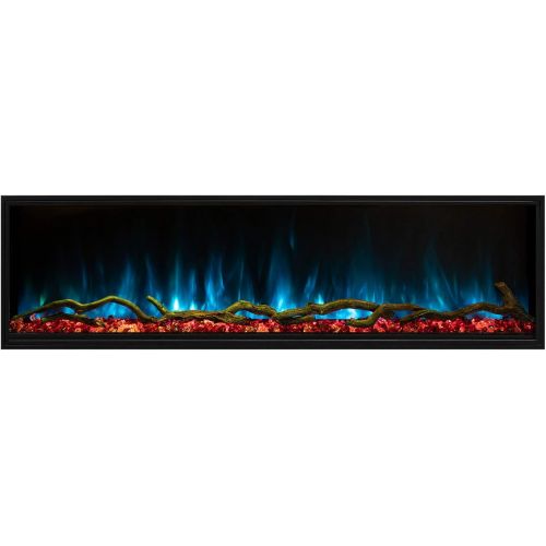  Modern Flames Landscape Series Pro Slim Built-in Electric Fireplace (LPS-4414-TH-WTC/LP), 44-Inch, Wireless Thermostat & Full Wall Control
