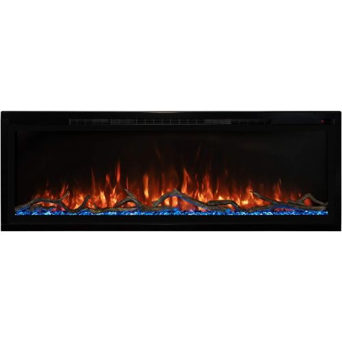  Modern Flames Spectrum Series Slimline Wall Mount/Built-in Electric Fireplace (SPS-50B), 50-Inch