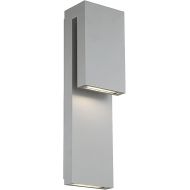 Modern Forms Double Down LED Indoor or Outdoor Wall Light 3000K in Graphite