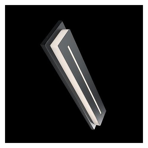  Modern Forms Midnight 26in LED Indoor or Outdoor Wall Light 3-CCT Color Temperature Adjustable 3000K-3500K-4000K Set to 3000K in Black