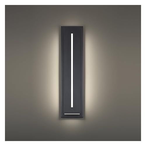  Modern Forms Midnight 26in LED Indoor or Outdoor Wall Light 3-CCT Color Temperature Adjustable 3000K-3500K-4000K Set to 3000K in Black