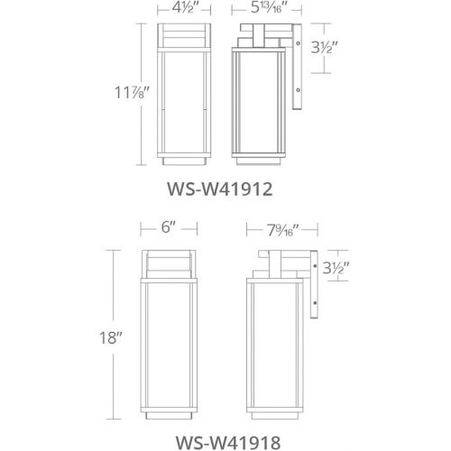  Modern Forms Two if by Sea 25in Indoor or Outdoor Wall Light 3000K in Black