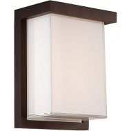 Modern Forms Ledge 8in LED Indoor or Outdoor Wall Light 3500K White Color Temperature in Bronze