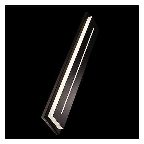  Modern Forms Midnight 36in LED Indoor or Outdoor Wall Light 3-CCT Color Temperature Adjustable 3000K-3500K-4000K Set to 4000K in Black